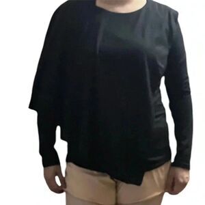 women Tshirt blouse size S black